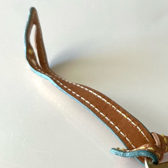 DOONEY & BOURKE Enamel Heart Pink CharmKey Fob Replacement with 5” Leather Strap - Picture 6 of 6